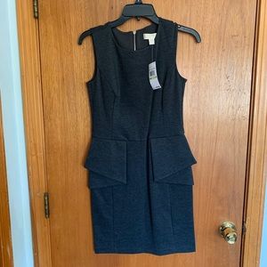 NWT Michael Kors grey peplum dress